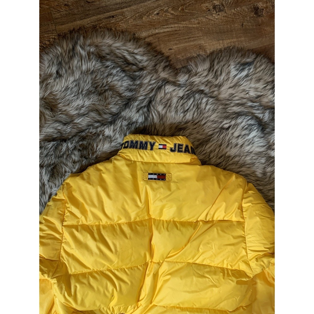 Vintage yellow 90s Tommy Hilfiger‎ puffer jacket - Picture 6 of 12